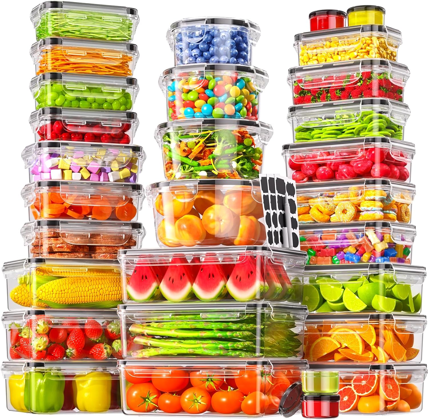 Bento Box - 50 unidades/25 paquetes de recipientes herméticos