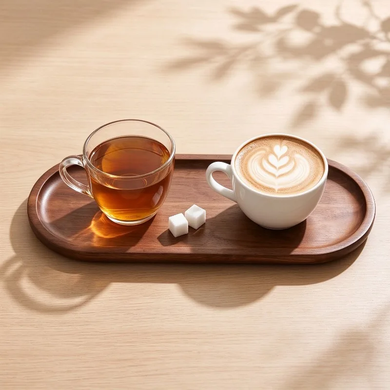 Japanese Tea - Posavasos Ovalado de Madera de Acacia