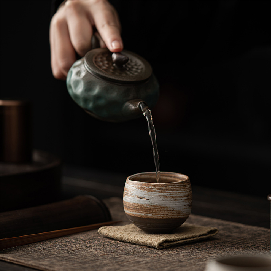 Taza de té de gres hecha a man - Japanese Pottery reseña y precio